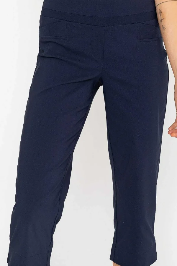 Kelly & Grace Weekend Bengaline Crop Pant In Navy*Women Jeans & Trousers
