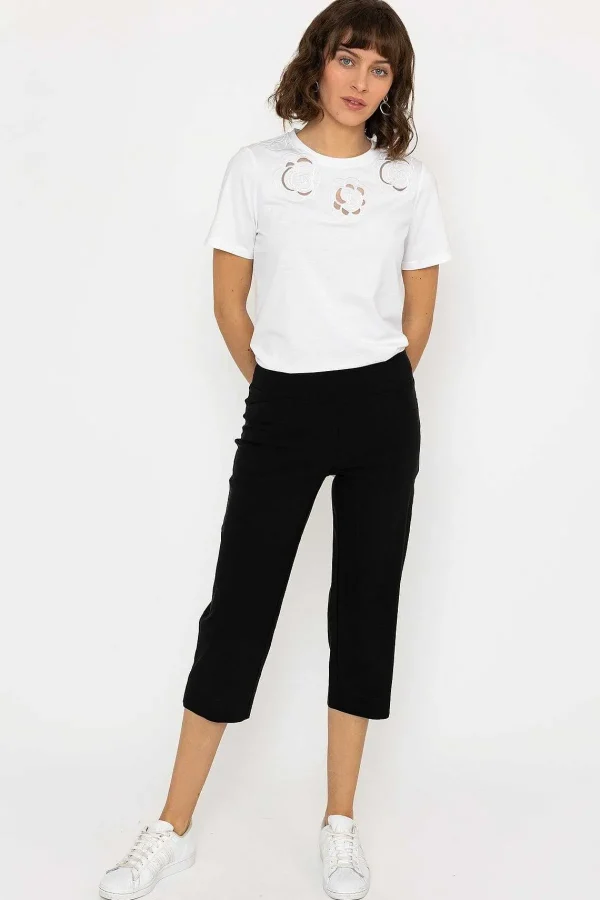 Kelly & Grace Weekend Bengaline Crop Pants In Black*Women Jeans & Trousers
