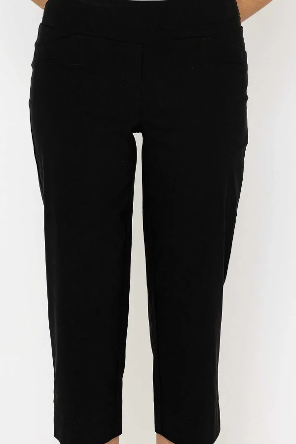 Kelly & Grace Weekend Bengaline Crop Pants In Black*Women Jeans & Trousers