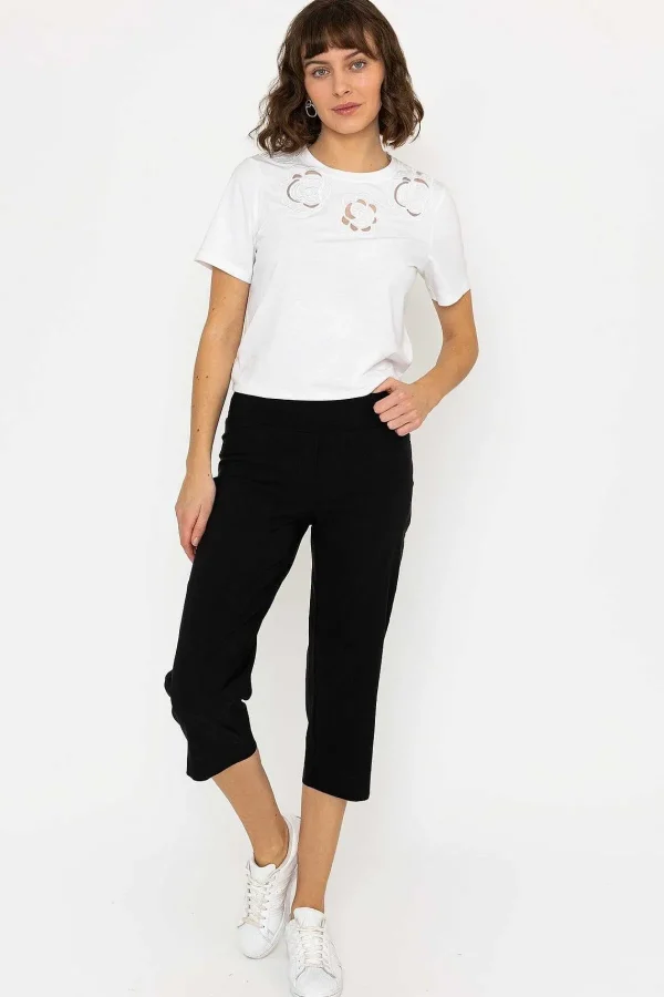 Kelly & Grace Weekend Bengaline Crop Pants In Black*Women Jeans & Trousers
