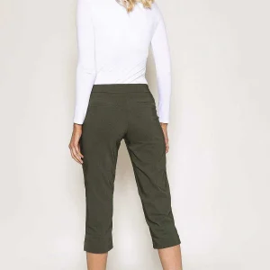 Kelly & Grace Weekend Bengaline Crop Pants In Khaki*Women Jeans & Trousers