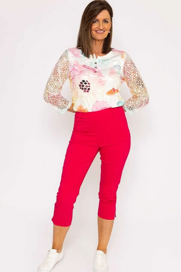 Voulez Vous Bengaline Cropped Trousers In Hot Pink*Women Jeans & Trousers
