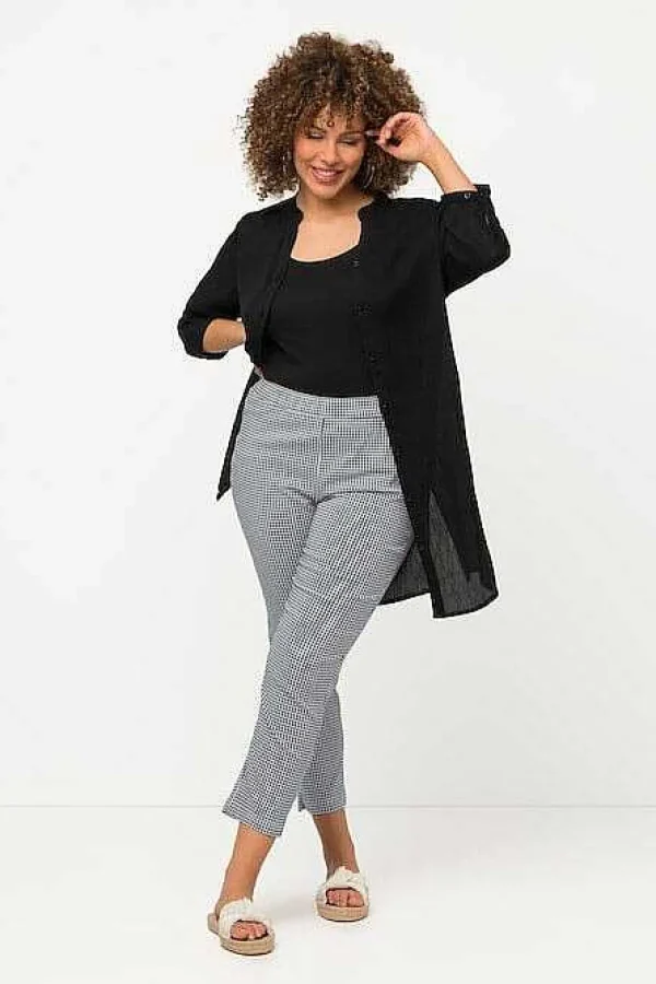 Ulla Popken Bengaline Pants In Check Print*Women Jeans & Trousers
