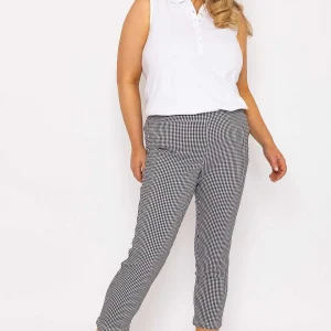 Ulla Popken Bengaline Pants In Check Print*Women Jeans & Trousers