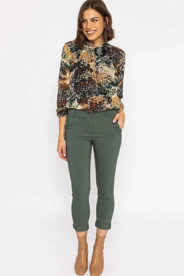 Pala D'oro Bengaline Trousers In Khaki*Women Jeans & Trousers