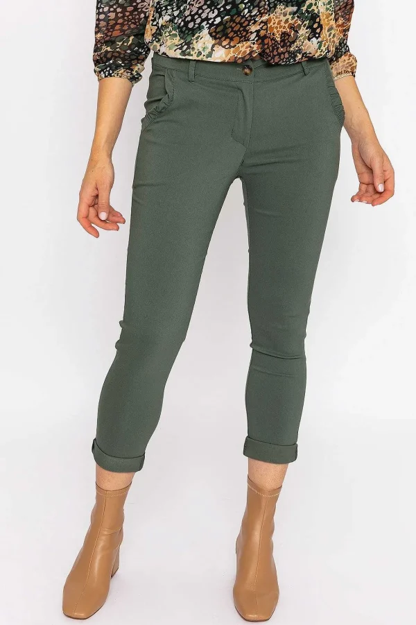 Pala D'oro Bengaline Trousers In Khaki*Women Jeans & Trousers