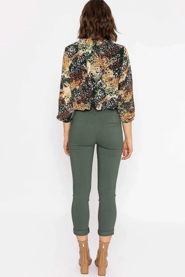 Pala D'oro Bengaline Trousers In Khaki*Women Jeans & Trousers
