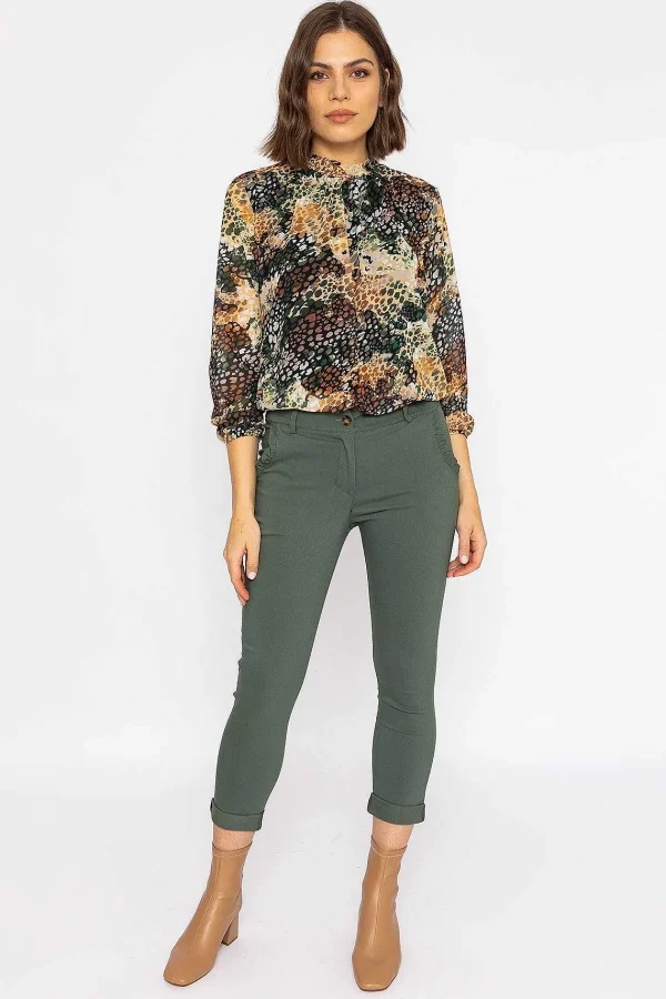 Pala D'oro Bengaline Trousers In Khaki*Women Jeans & Trousers