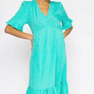 Rowen Avenue Betty Midi Dress In Aqua Print*Women Dresses & Jumpsuits