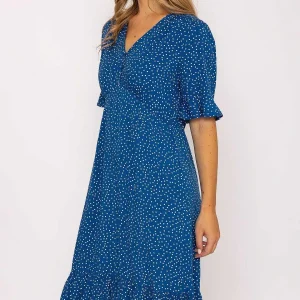 Rowen Avenue Betty Midi Dress In Blue Print* Skater