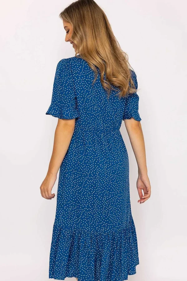 Rowen Avenue Betty Midi Dress In Blue Print* Skater