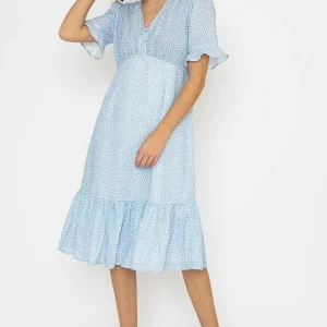 Rowen Avenue Betty Midi Dress In Light Blue Print*Women Dresses & Jumpsuits