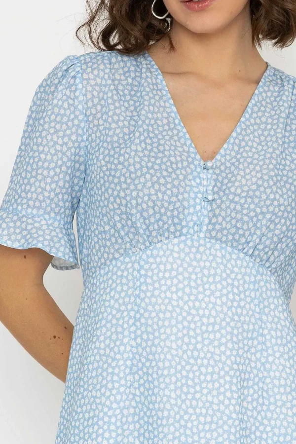 Rowen Avenue Betty Midi Dress In Light Blue Print*Women Dresses & Jumpsuits