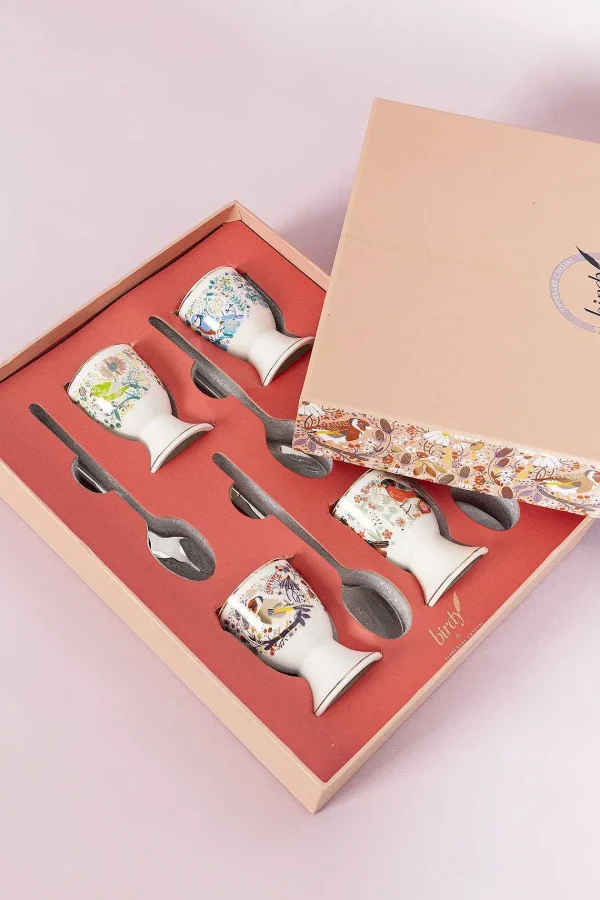 Tipperary Crystal Gift Birdy Set Of 4 Egg Cups* Homeware