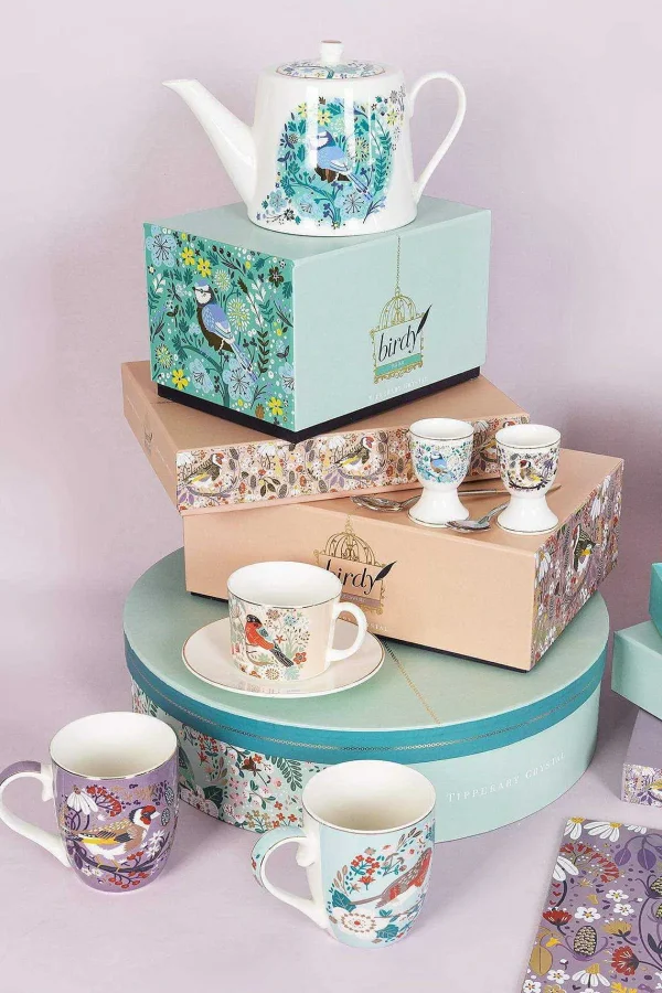 Tipperary Crystal Gift Birdy Set Of 4 Egg Cups* Homeware
