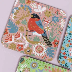 Tipperary Crystal Gift Birdy Set Of 6 Of Coasters* Homeware