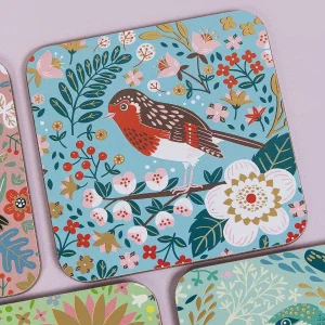Tipperary Crystal Gift Birdy Set Of 6 Of Coasters* Homeware