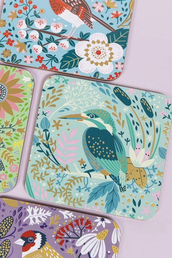 Tipperary Crystal Gift Birdy Set Of 6 Of Coasters* Homeware