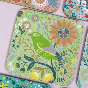 Tipperary Crystal Gift Birdy Set Of 6 Of Coasters* Homeware