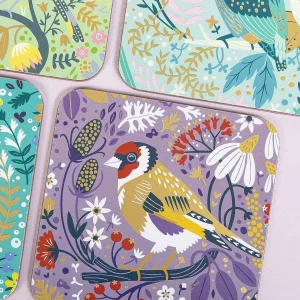 Tipperary Crystal Gift Birdy Set Of 6 Of Coasters* Homeware