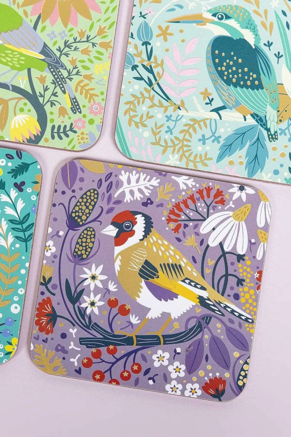 Tipperary Crystal Gift Birdy Set Of 6 Of Coasters* Homeware