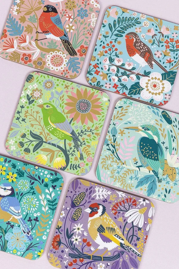 Tipperary Crystal Gift Birdy Set Of 6 Of Coasters* Homeware