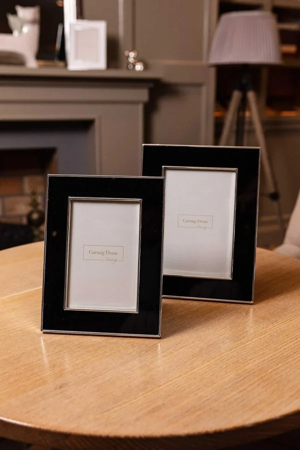 Carraig Donn Living Black & Silver Photo Frame In 4X6\\* Homeware