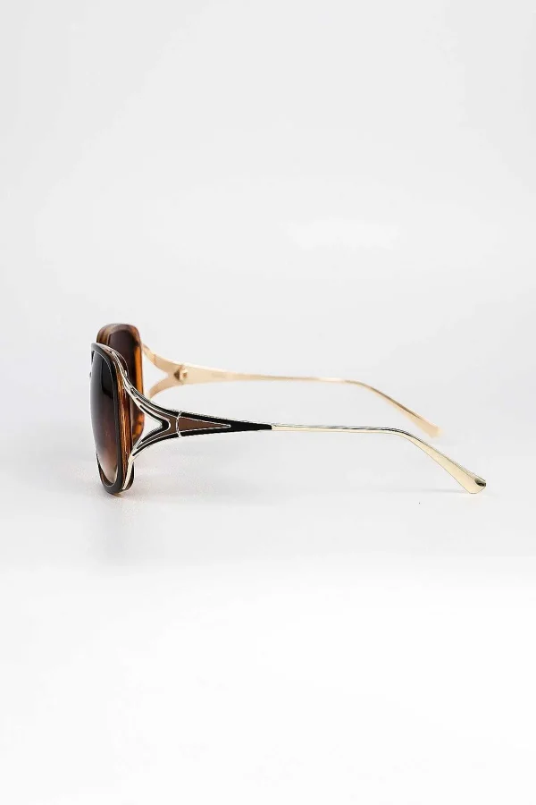 SOUL Accessories Black And Brown Contrast Arm Sunglasses*Women As Seen On Social