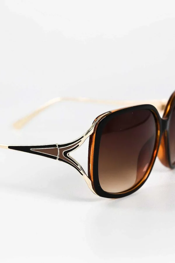 SOUL Accessories Black And Brown Contrast Arm Sunglasses*Women As Seen On Social