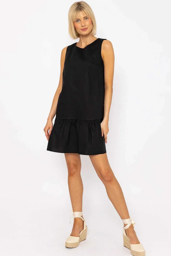 Rowen Avenue Black Poplin Mini Dress* Sale Dresses