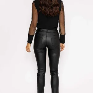 J'aime la Vie Black Pu Jeans*Women Jeans & Trousers