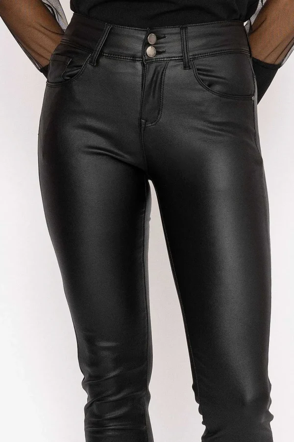 J'aime la Vie Black Pu Jeans*Women Jeans & Trousers