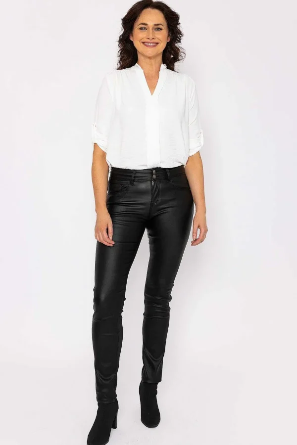 J'aime la Vie Black Pu Jeans*Women Jeans & Trousers