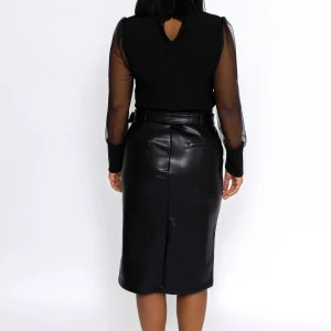 J'aime la Vie Black Pu Skirt*Women Skirts & Shorts