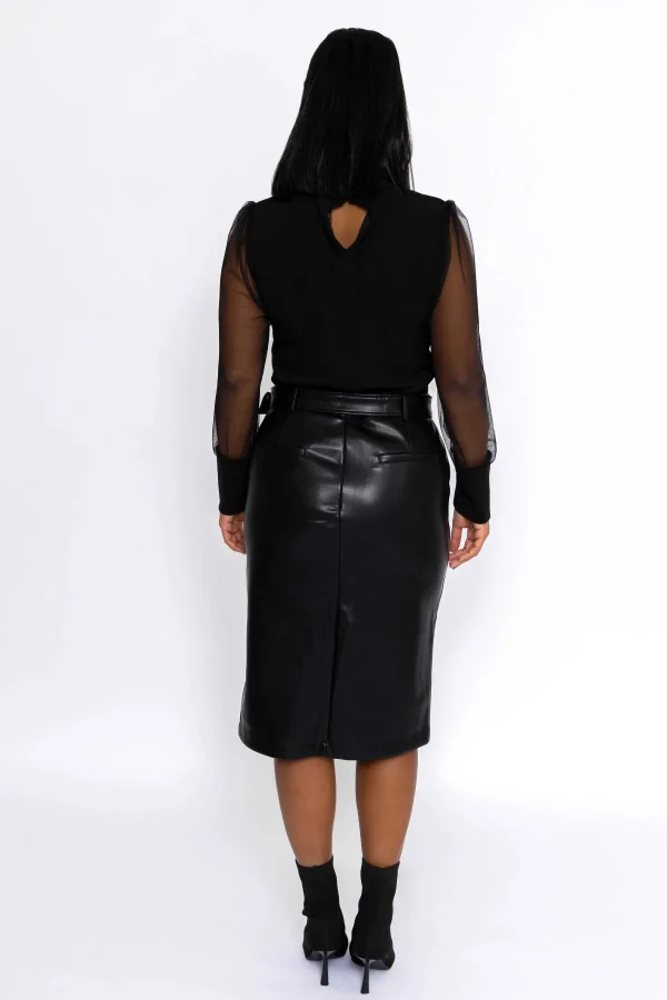 J'aime la Vie Black Pu Skirt*Women Skirts & Shorts