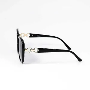 SOUL Accessories Black Sunglasses With Links Detail On Arms*Women As Seen On Social