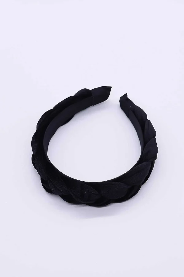 SOUL Accessories Black Velvet Plaited Hairband* Hair Bands