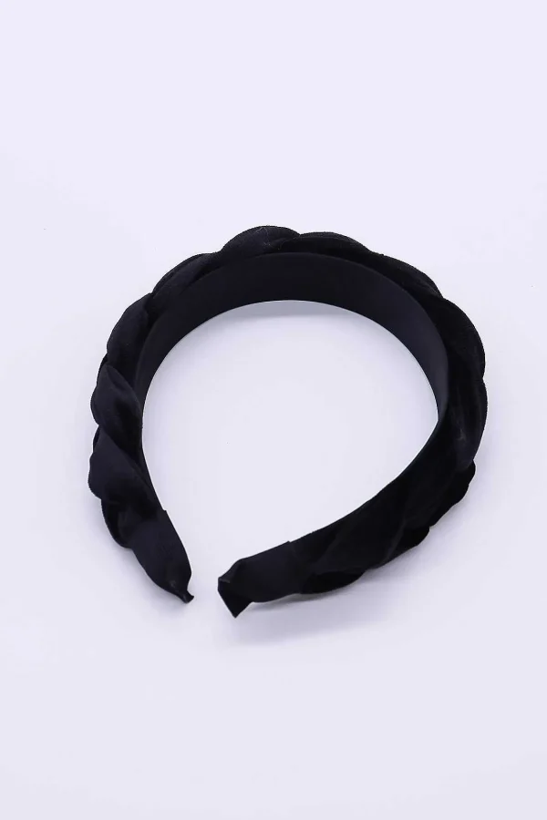 SOUL Accessories Black Velvet Plaited Hairband* Hair Bands