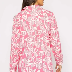 Rowen Avenue Blouse In Pink Geo Print*Women Tops & Blouses