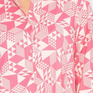 Rowen Avenue Blouse In Pink Geo Print*Women Tops & Blouses
