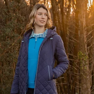 Kelly & Grace Weekend Blue 1/4 Zip Pocket Sweatshirt*Women Hoodies & Sweatshirts