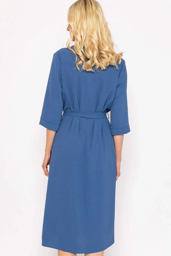 Rowen Avenue Blue Belted Shirt Dress*Women Dresses & Jumpsuits