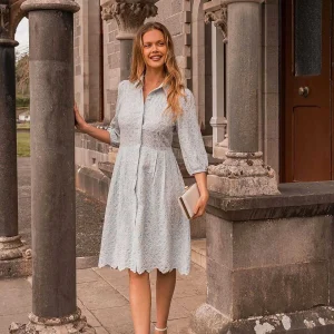 Rowen Avenue Blue Floral Embroidery Dress*Women Dresses & Jumpsuits