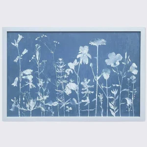 Carraig Donn HOME Blue Floral Meadow Framed Wall Art* Homeware