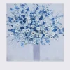 Carraig Donn HOME Blue Floral Textured Canvas Wall Art* Homeware