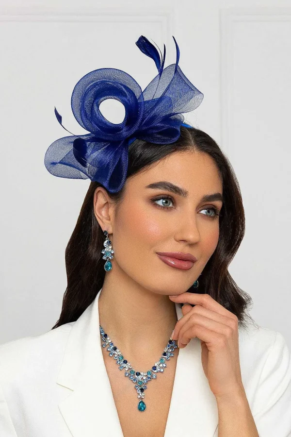 SOUL Accessories Blue Hairband Fascinator With Feathers* Fascinators