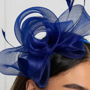 SOUL Accessories Blue Hairband Fascinator With Feathers* Fascinators