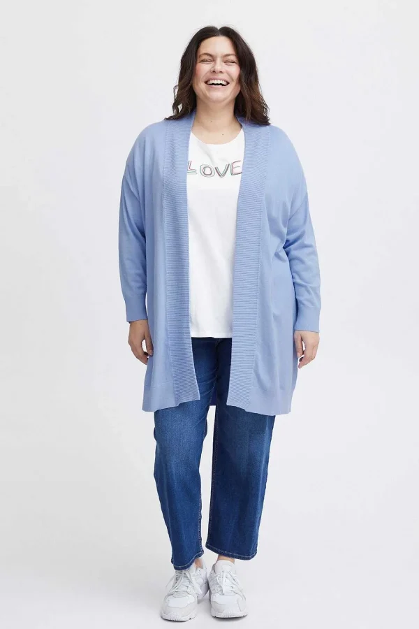 Simple Wish Blue Knitted Cardigan*Women Jumpers & Cardigans