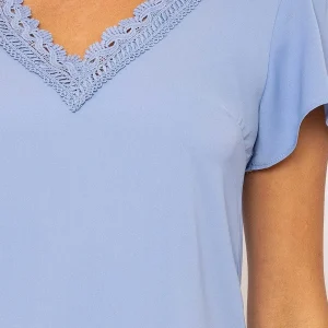 Rowen Avenue Blue Lace Detail Top*Women Tops & Blouses