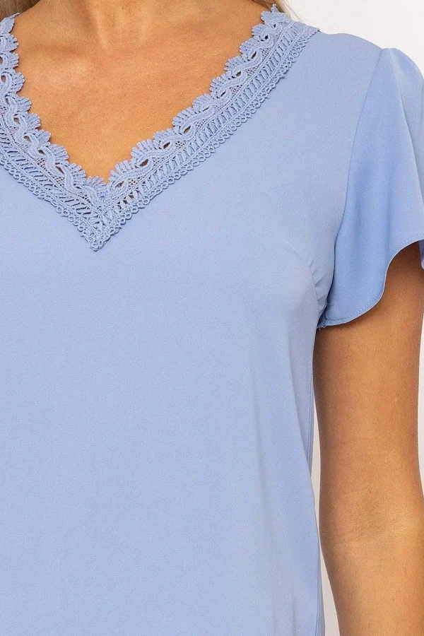 Rowen Avenue Blue Lace Detail Top*Women Tops & Blouses